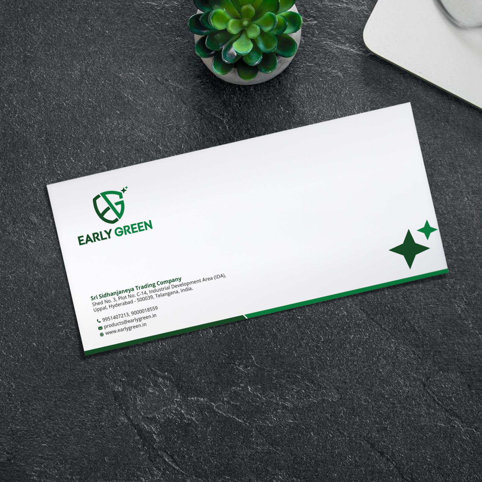 Early Green visiting card front